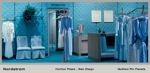 Nordstrom, Horton Plaza, San Diego:  Quilted Pin Panels